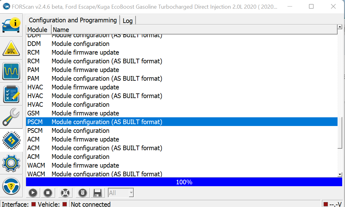 Module firmware update missing